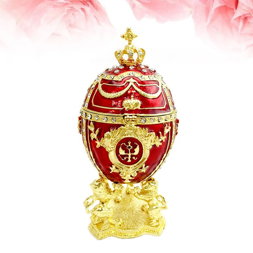 Rhinestone Egg Box Vintage Style Jewelry Faberge Box Decorative Egg Shaped Trinket Holder Table Bracelet Ring Organizer for Gift
Rhinestone Egg Box Vintage Style Jewelry Faberge Box Decorative Egg Shaped Trinket Holder Table Bracelet Ring Organizer for Gift