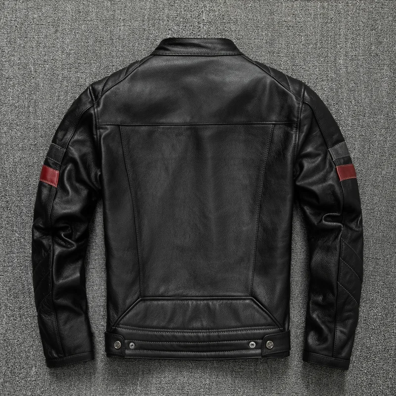 Genuine Top Jacket Men Vintage Natural Cowskin Coat Spring Autumn Mens Leather Motorcycle Jackets Black Chaquetas Hombre
Genuine Top Jacket Men Vintage Natural Cowskin Coat Spring Autumn Mens Leather Motorcycle Jackets Black Chaquetas Hombre