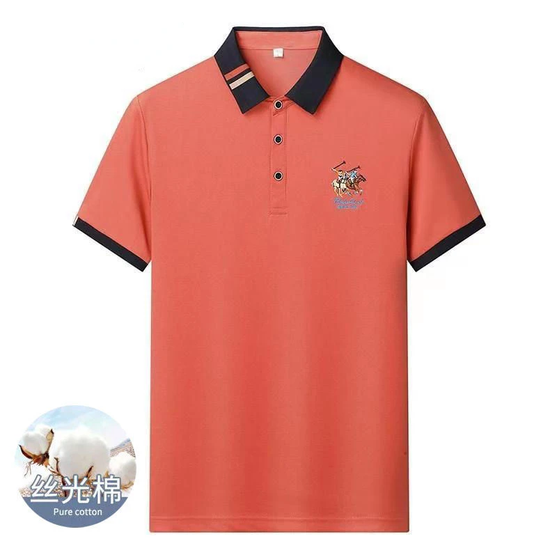 Silk -beaded cotton men's T -shirt short -sleeved POLO shirt summer high -end embroidery tide brand loose and t -shirt
Silk -beaded cotton men's T -shirt short -sleeved POLO shirt summer high -end embroidery tide brand loose and t -shirt