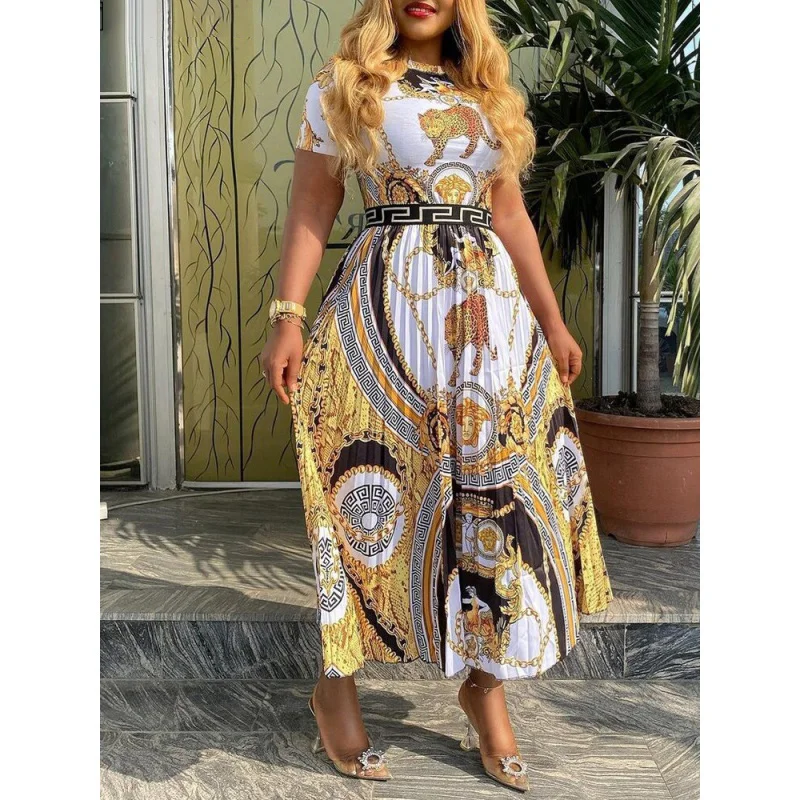 2023 Fashion Hig Waist Print Pleated Dress Summer Patchwork Women Leopard Dress Casual New Ladies Womens Pullover Long Dress
2023 Fashion Hig Waist Print Pleated Dress Summer Patchwork Women Leopard Dress Casual New Ladies Womens Pullover Long Dress