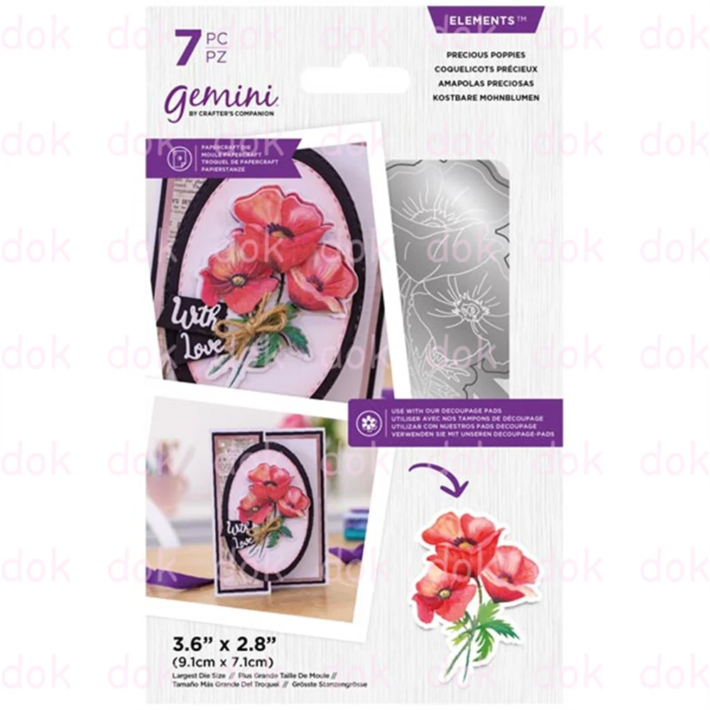 Precious Poppies Metal Craft Cutting Die DIY Scrapbook Paper Diary Decoration Card Handmade Embossing New Product 2022
Precious Poppies Metal Craft Cutting Die DIY Scrapbook Paper Diary Decoration Card Handmade Embossing New Product 2022