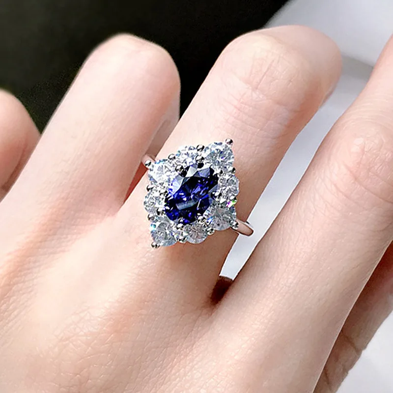2023 New Fashionable Crystal Ring Light Luxury Personality Egg-shaped Royal Blue Zircon Ring Luxury Surround Set Women's Ring
2023 New Fashionable Crystal Ring Light Luxury Personality Egg-shaped Royal Blue Zircon Ring Luxury Surround Set Women's Ring