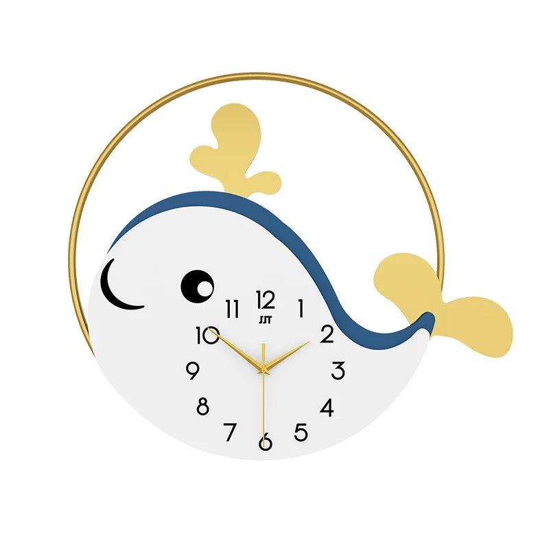 Nordic Light Luxury Fashion Big Wall Clock Modern Creative Whale Cute Fashion Children's Room Mute Clock Cartoon Home Decoration
Nordic Light Luxury Fashion Big Wall Clock Modern Creative Whale Cute Fashion Children's Room Mute Clock Cartoon Home Decoration