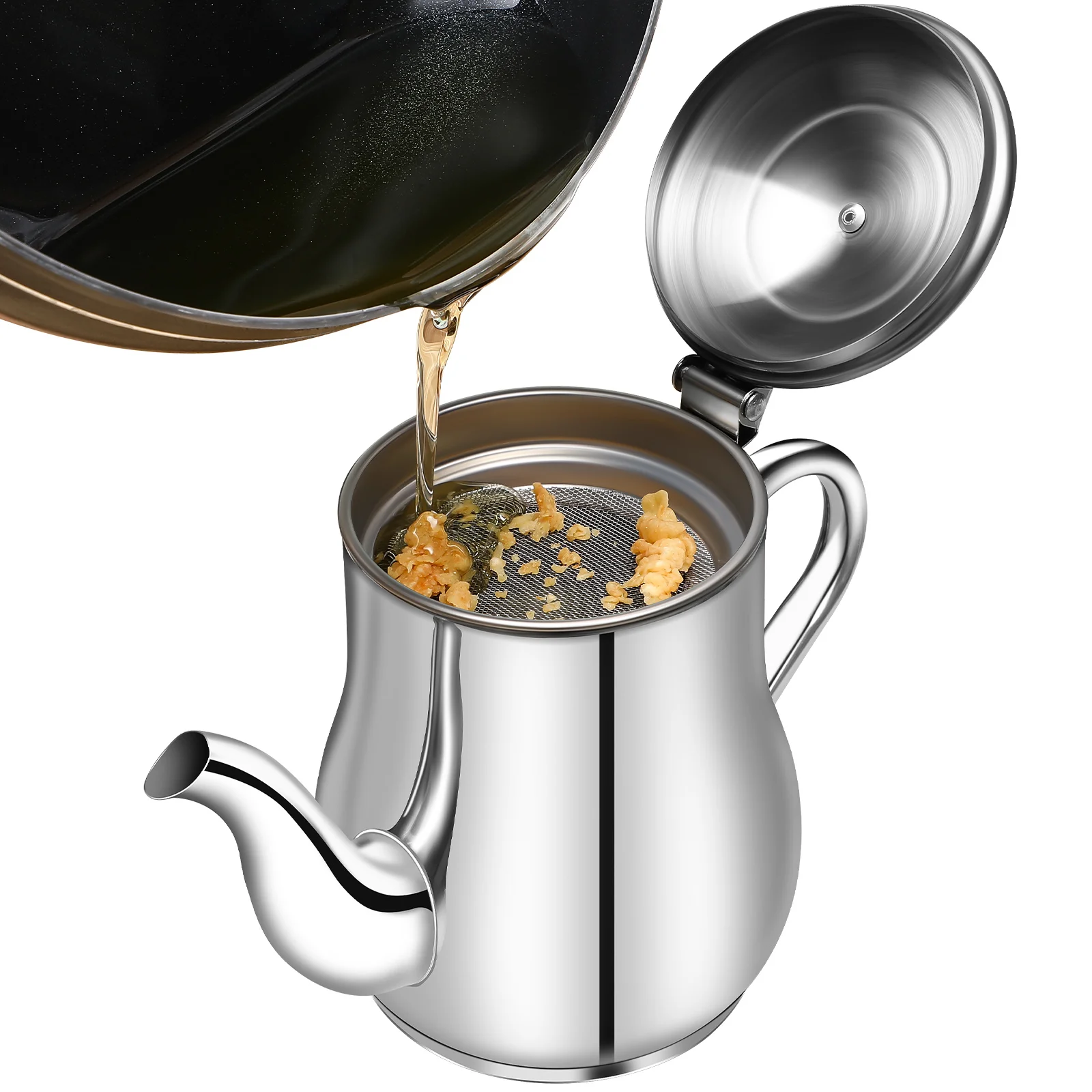 Stainless Steel Oil Pot Filter Storage Holders Cooking Kitchen Strainer Container
Stainless Steel Oil Pot Filter Storage Holders Cooking Kitchen Strainer Container
