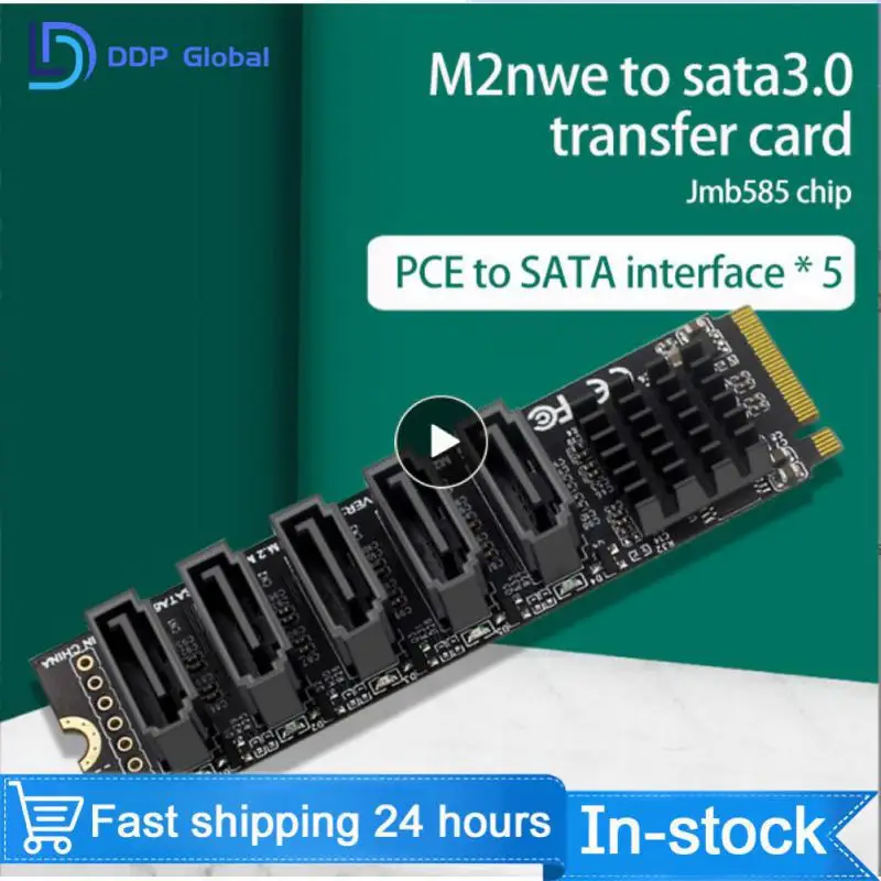 1/2/3PCS Newest M.2 Key JMB585 For NVME Converter With SATAIII Cable M.2 (PCIe 3.0) To 5 Ports SATA III 6G SSD Adapter Card
1/2/3PCS Newest M.2 Key JMB585 For NVME Converter With SATAIII Cable M.2 (PCIe 3.0) To 5 Ports SATA III 6G SSD Adapter Card