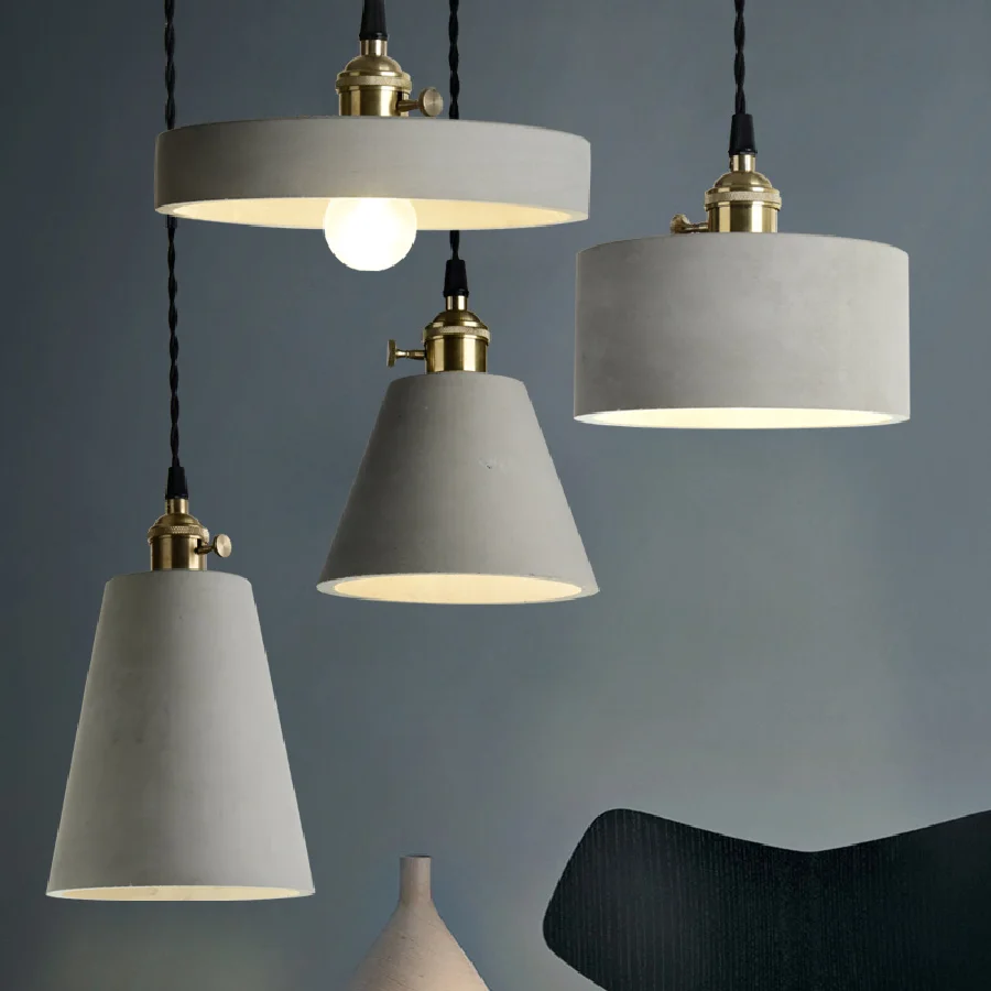 Vintage hanging lamp Creative minimalist grey cement pendent lamp Restaurant loft Office suspension luminaire industrielle
Vintage hanging lamp Creative minimalist grey cement pendent lamp Restaurant loft Office suspension luminaire industrielle