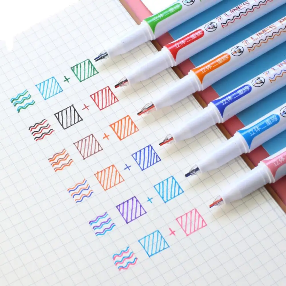 6pcs Three-dimensional Double Line Pen Ink Pigment Liner Art Markers Highlighter Pen Quick Drying Fade Resistant
6pcs Three-dimensional Double Line Pen Ink Pigment Liner Art Markers Highlighter Pen Quick Drying Fade Resistant