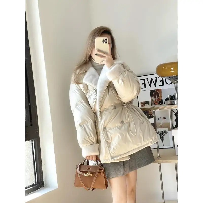 2022 Winter Coat Women Elegant Mink Fur Fashion Down Jacket Women Winter Short White Duck Down Jacket Women Casual Outwear Y202
2022 Winter Coat Women Elegant Mink Fur Fashion Down Jacket Women Winter Short White Duck Down Jacket Women Casual Outwear Y202