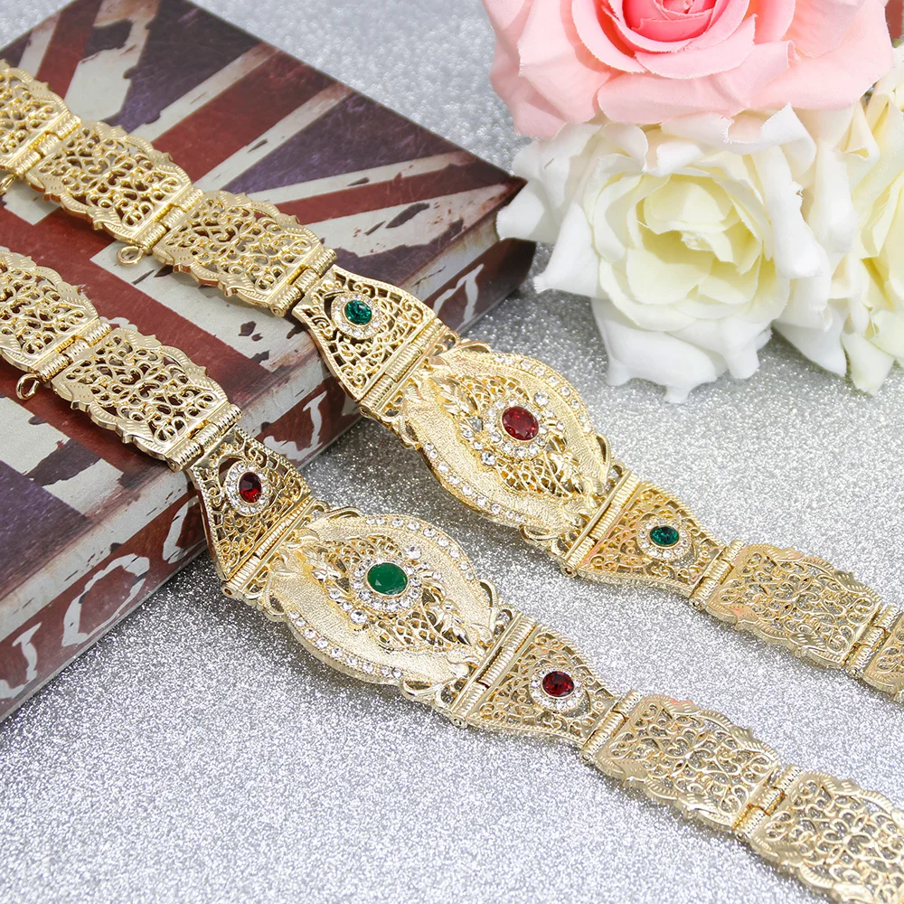Neovisson Luxuriant Morocco Belt Body Chain for Women Gold Color Crystal Waist Chain Jewelry Adjustable Length Wedding Jewelry
Neovisson Luxuriant Morocco Belt Body Chain for Women Gold Color Crystal Waist Chain Jewelry Adjustable Length Wedding Jewelry