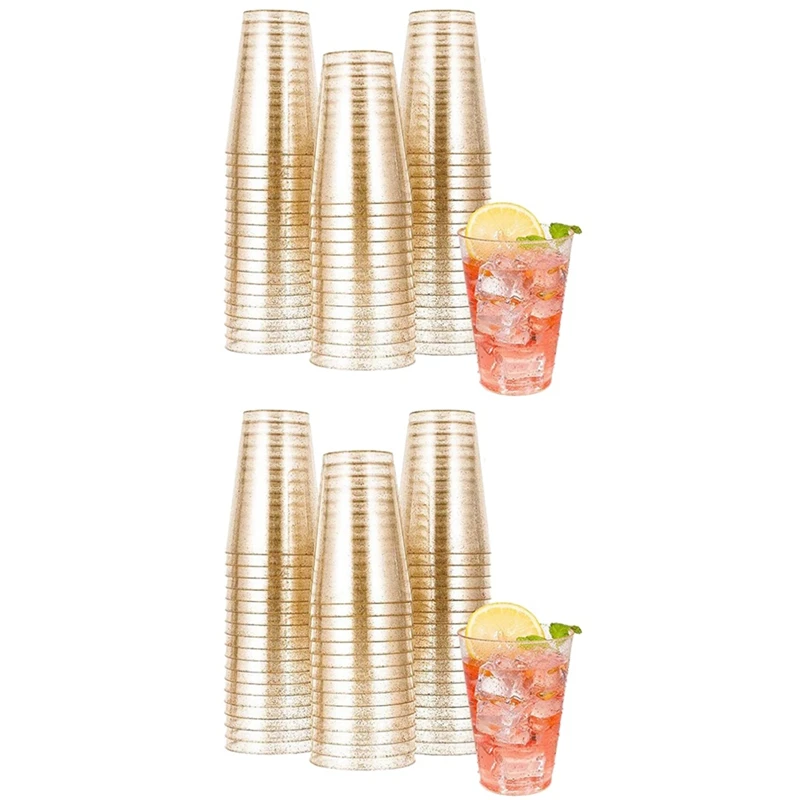 100Pcs 10OZ Gold Plastic Cups, Disposable Gold Glitter Plastic Cups, Clear Plastic Cups Tumblers, Wedding Party Cups
100Pcs 10OZ Gold Plastic Cups, Disposable Gold Glitter Plastic Cups, Clear Plastic Cups Tumblers, Wedding Party Cups