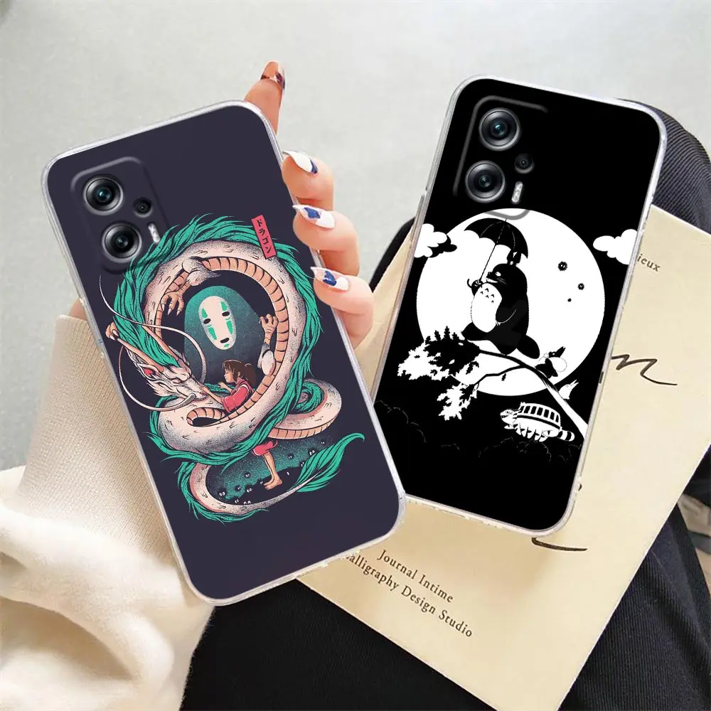 

Anime Spirited Away Totoro Clear Case For Redmi Note 11 11T 10S 10 9 4G 9S 8 12 10C 9T 9A K40 Pro Plus 5G Funda Capa Case Para