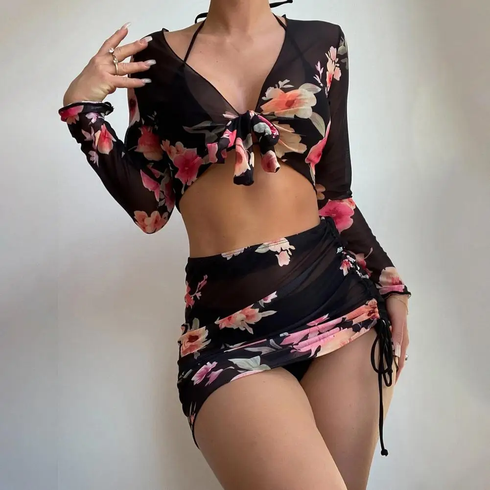 4Pcs/Set Women's Swimsuit Suit with Chest Pad No Underwire Strap Sexy Beachwear Print Design Split Swimsuit Beach Accessories
4Pcs/Set Women's Swimsuit Suit with Chest Pad No Underwire Strap Sexy Beachwear Print Design Split Swimsuit Beach Accessories
