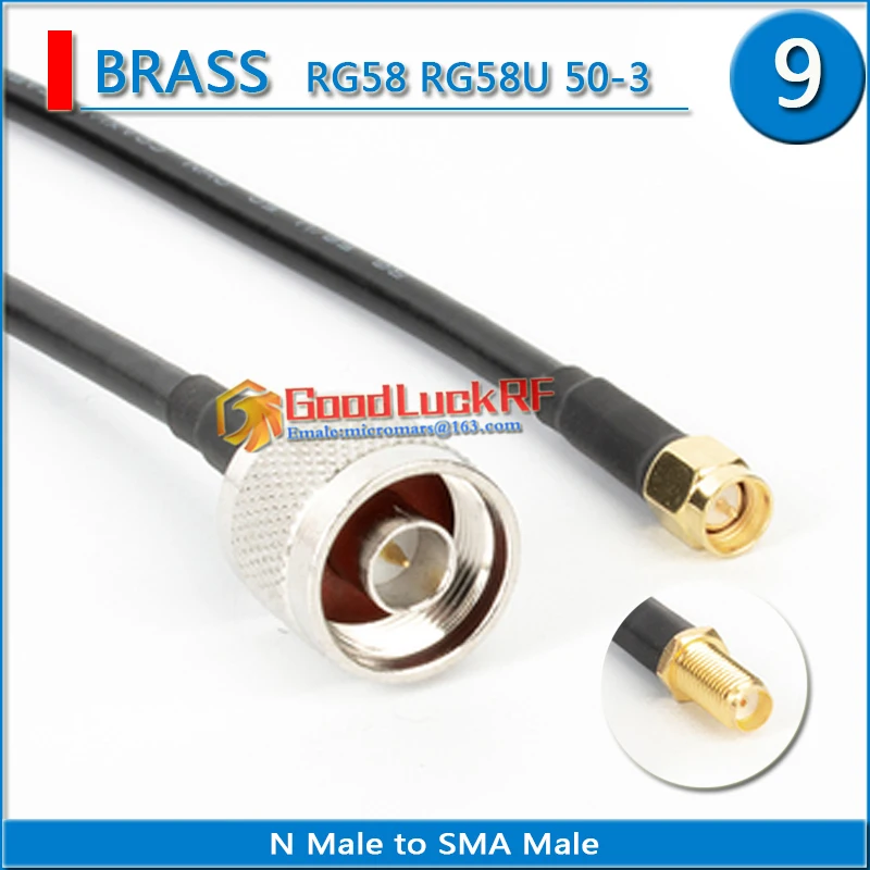 

High-quality L16 N Male to SMA Male & Female jack Connector Pigtail Jumper RG-58 RG58 3D-FB Extend cable 50 Ohm low loss