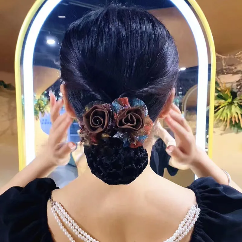 Double Flower Hair Net Spring Hairpin Female Back Head Bun Hair Hoop for Braid Net Pocket Middle-Aged Headdress Flower Hair Tie
Double Flower Hair Net Spring Hairpin Female Back Head Bun Hair Hoop for Braid Net Pocket Middle-Aged Headdress Flower Hair Tie