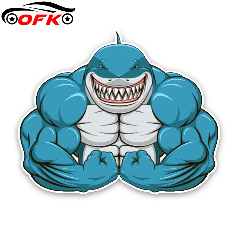 Interesting Aggressive Shark Exercise The Muscle Cartoon Colored PVC High Quality Car Sticker Decoration 15*12.2CM
Interesting Aggressive Shark Exercise The Muscle Cartoon Colored PVC High Quality Car Sticker Decoration 15*12.2CM