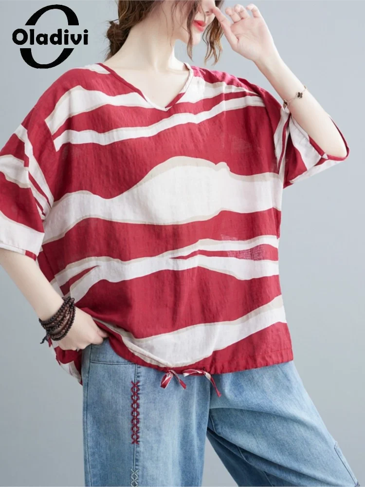 Oladivi Fashion Print Casual Loose Blouses for Women 2022 Summer New Cotton Linen Shirts Oversized Big Size Top Tunics 9984 4XL
Oladivi Fashion Print Casual Loose Blouses for Women 2022 Summer New Cotton Linen Shirts Oversized Big Size Top Tunics 9984 4XL