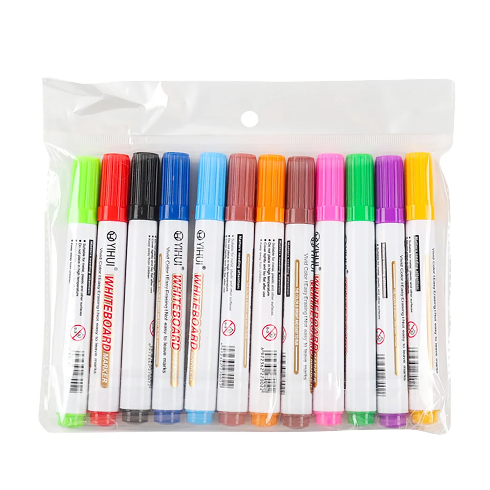 12Pcs Household Whiteboard Markers Multi-function Paint Markers Portable Paint Pens
12Pcs Household Whiteboard Markers Multi-function Paint Markers Portable Paint Pens