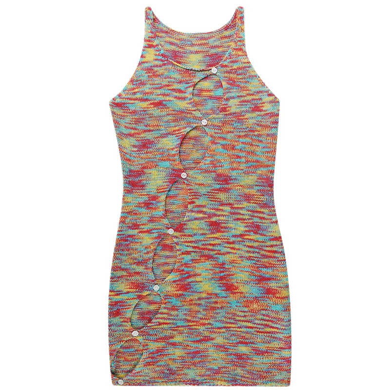 Rainbow Knit Cut Out Sexy Women Summer Dress 2022 Fashion Y2k Bodycon Beach Club Outfits Female Sleeveless Mini Dresses Clothes
Rainbow Knit Cut Out Sexy Women Summer Dress 2022 Fashion Y2k Bodycon Beach Club Outfits Female Sleeveless Mini Dresses Clothes