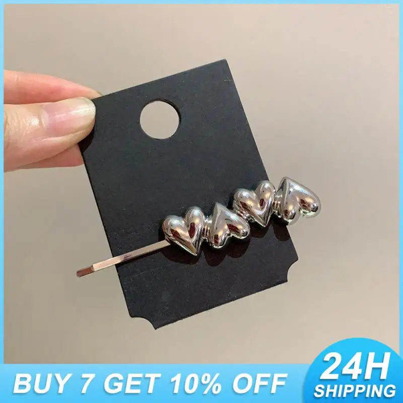 Korean Silver Heart Metal Hairpin Attractive And Durable Sweet Cool Style Hair Accessories Multi-function Headband Accessories
Korean Silver Heart Metal Hairpin Attractive And Durable Sweet Cool Style Hair Accessories Multi-function Headband Accessories