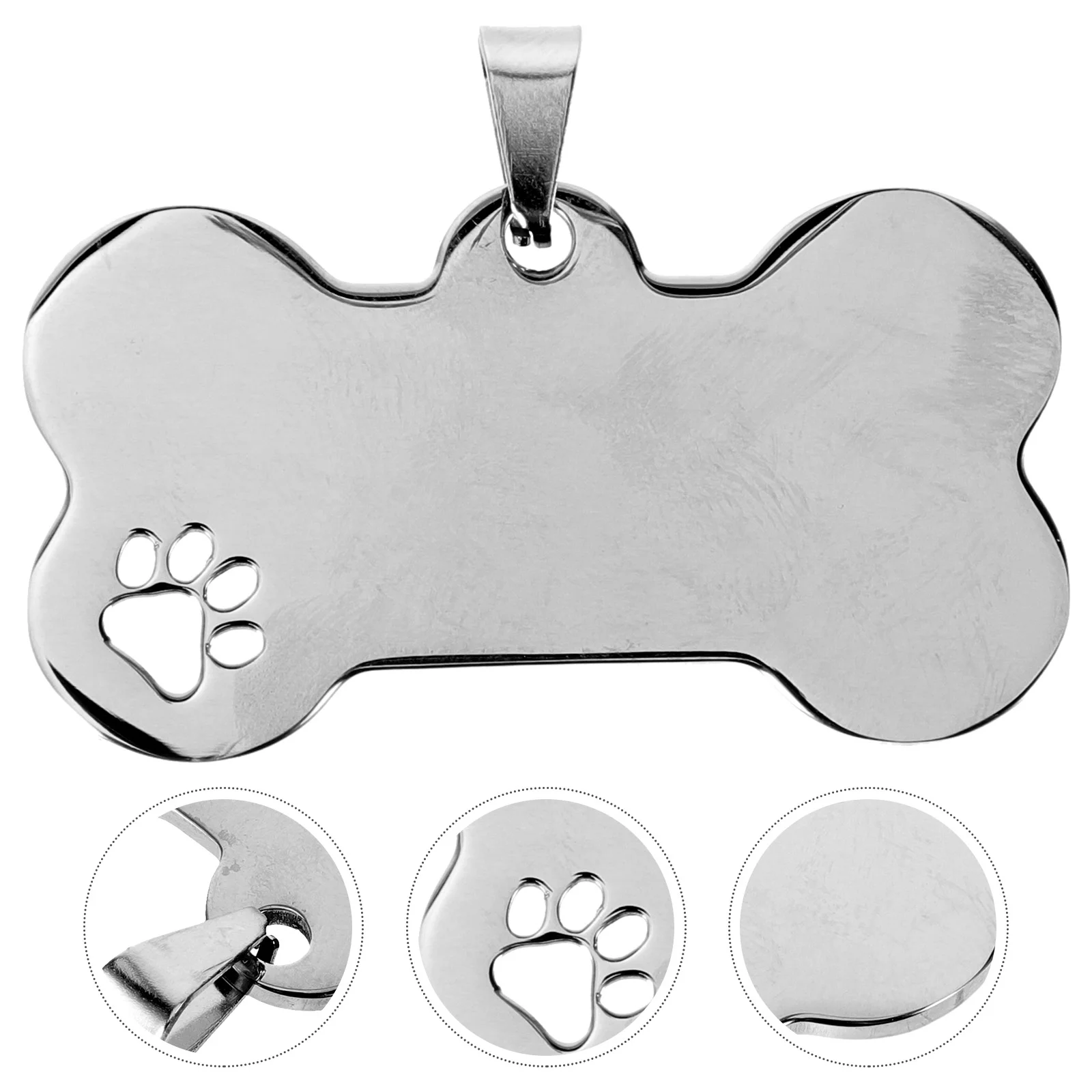 

10 Pcs Dog Tag Id Tags Dogs Pets Personalized Blank Labels Lettering Cute Engraved Metal Small Name