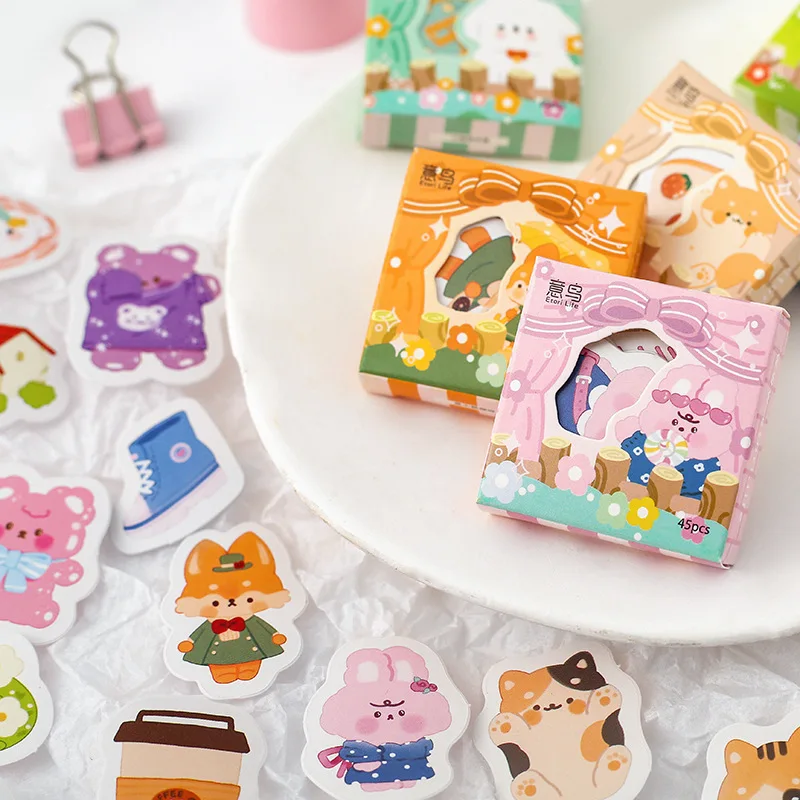 45 Pcs Cute Cartoon Animal Stickers Scrapbook Journal Album Diary Decorative Handmade Materials Child Gift Stationery Stickers
45 Pcs Cute Cartoon Animal Stickers Scrapbook Journal Album Diary Decorative Handmade Materials Child Gift Stationery Stickers