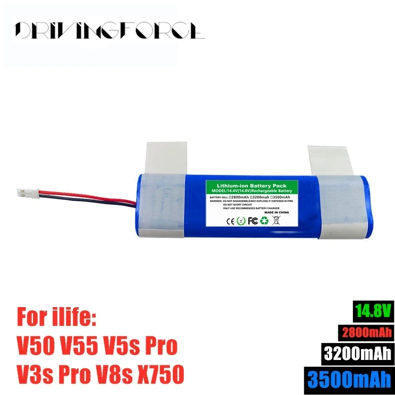 Genuine 14.8V 2600mah 3500Mah 18650 Lithium Battery For ILIFE V3s Pro, V50, V5s Pro, V8s, X750 Robot Vacuum Cleaner Battery
Genuine 14.8V 2600mah 3500Mah 18650 Lithium Battery For ILIFE V3s Pro, V50, V5s Pro, V8s, X750 Robot Vacuum Cleaner Battery