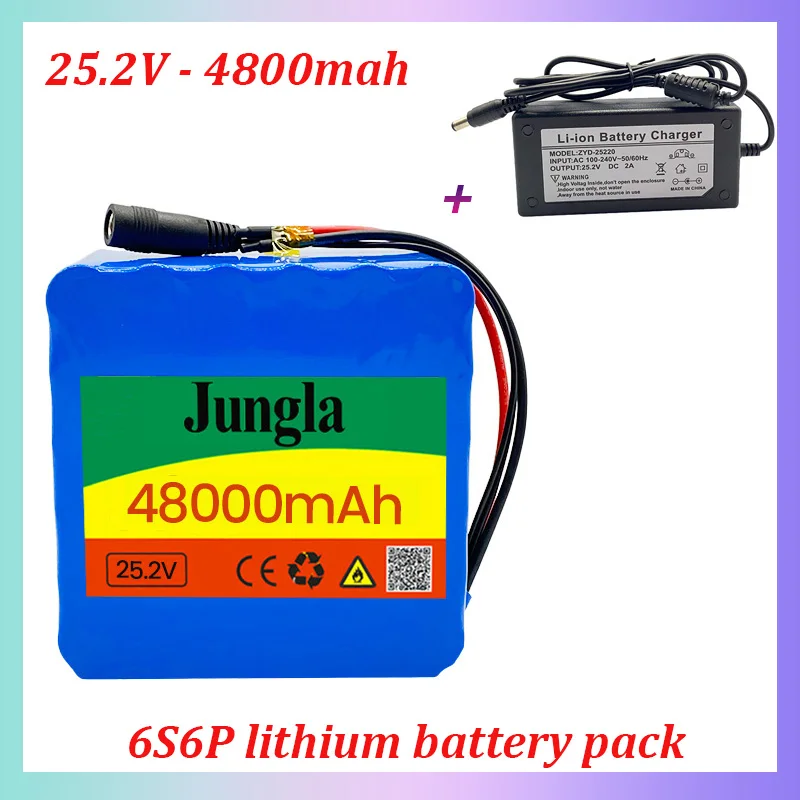 24V 48Ah Large Capacity 18650 Rechargeable Lithium Battery Pack 6S6P 25.2V Suitable for Electric Bicycle Scooter BMS+charger
24V 48Ah Large Capacity 18650 Rechargeable Lithium Battery Pack 6S6P 25.2V Suitable for Electric Bicycle Scooter BMS+charger