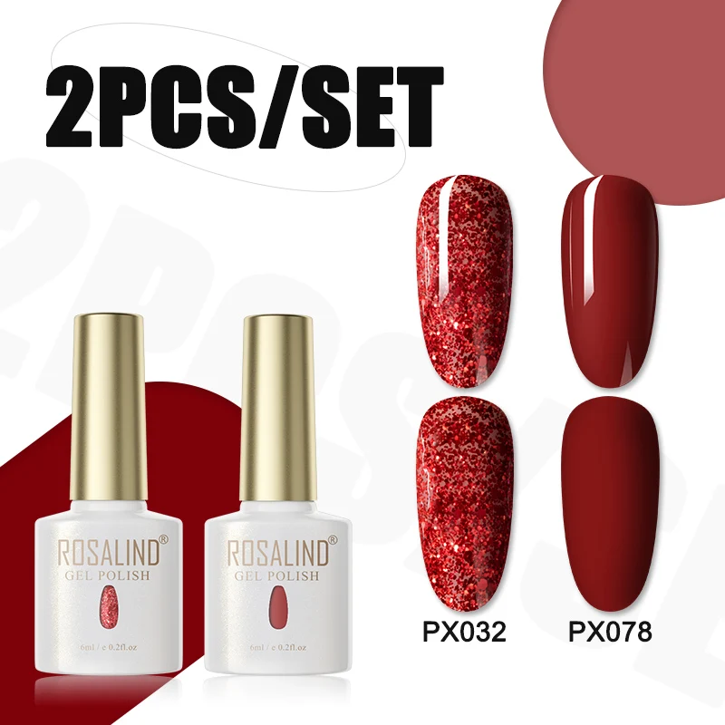ROSALIND Gel Nail Polish Set 2PCS Semi Permanent Hybrid Gel Varnish Kit Need Lacquer Base Top Coat Nails Art For Nail Gel Kit
ROSALIND Gel Nail Polish Set 2PCS Semi Permanent Hybrid Gel Varnish Kit Need Lacquer Base Top Coat Nails Art For Nail Gel Kit