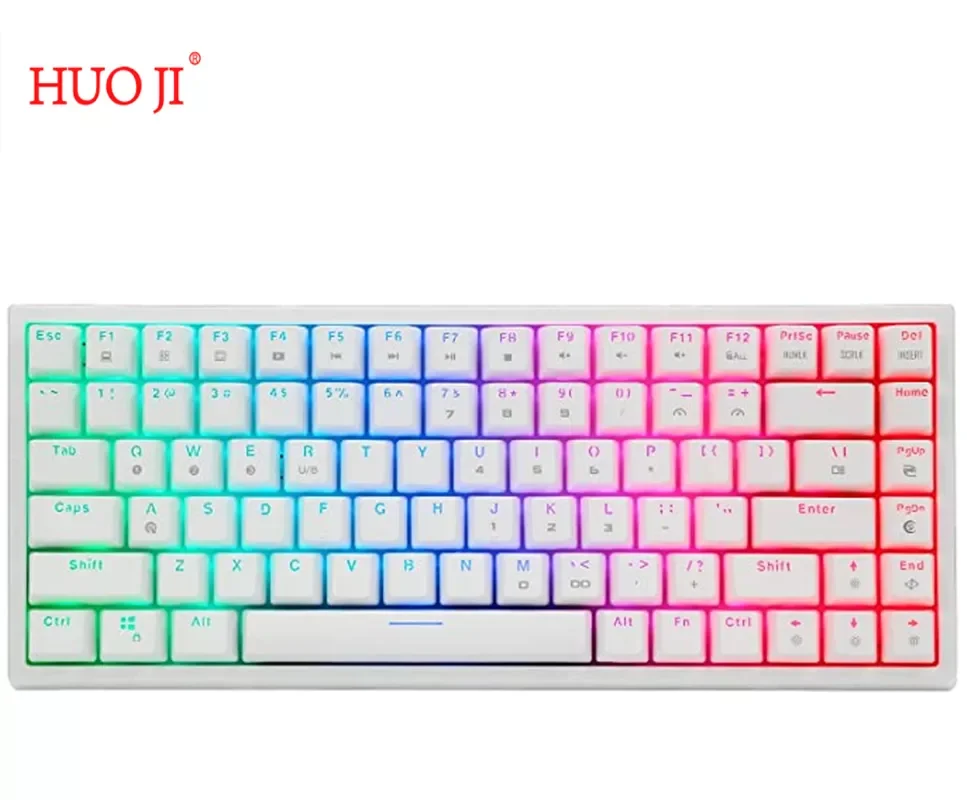 HUO JI CQ84 Mechanical Keyboard Wired/wireless RGB Backlit Bluetooth 4.0 Gaming Keyboard 84 Keys For Windows PC Mac Smartphone
HUO JI CQ84 Mechanical Keyboard Wired/wireless RGB Backlit Bluetooth 4.0 Gaming Keyboard 84 Keys For Windows PC Mac Smartphone