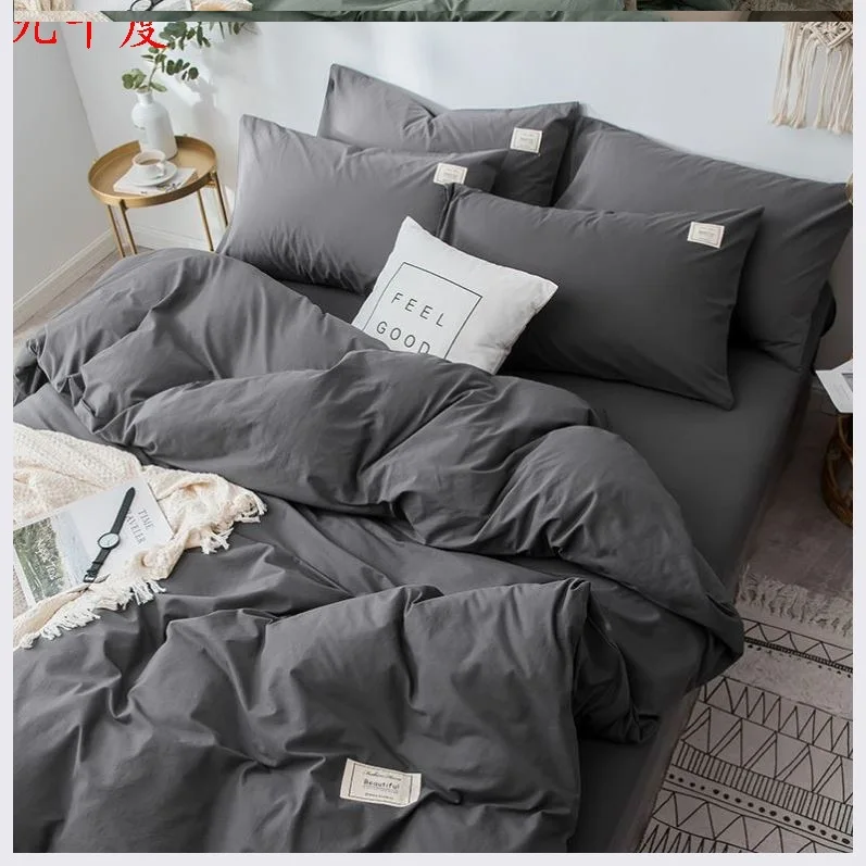 Nordic style bedding Hotel Bedding Set sheet quilt cover pillow case washed cotton four piece set
Nordic style bedding Hotel Bedding Set sheet quilt cover pillow case washed cotton four piece set