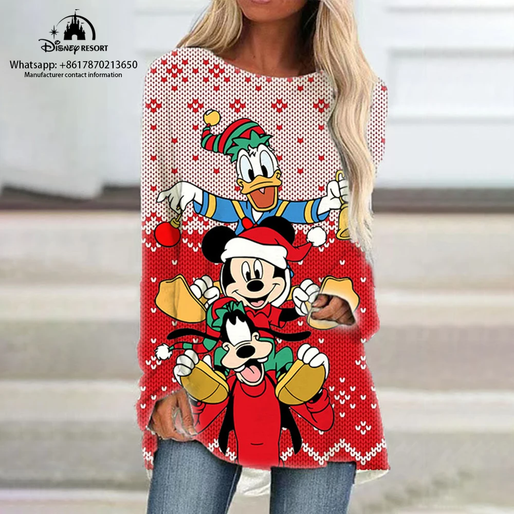 Winnie the Pooh and Mickey Anime Christmas Fall New Women's Round Neck Loose Long Sleeve T Shirt Disney Casual Raglan Dress Y2K
Winnie the Pooh and Mickey Anime Christmas Fall New Women's Round Neck Loose Long Sleeve T Shirt Disney Casual Raglan Dress Y2K