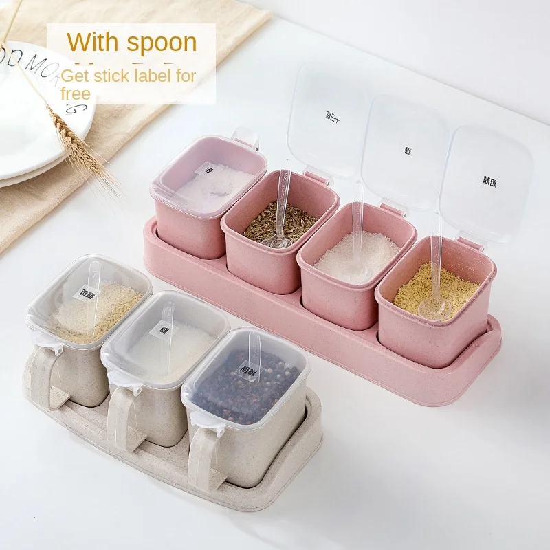 Household Wheat Flavor Salt Candy Seasoning Box Kitchen Seasoning Box Material Combination Set Seasoning Jar Salt Jar Seasoning
Household Wheat Flavor Salt Candy Seasoning Box Kitchen Seasoning Box Material Combination Set Seasoning Jar Salt Jar Seasoning