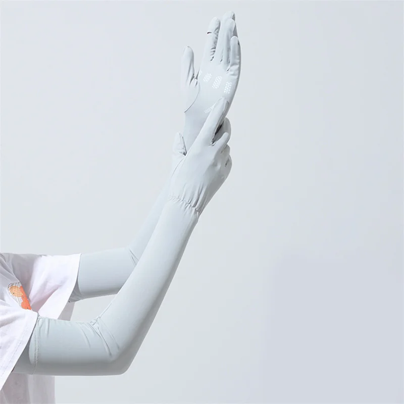 Summer Fingerless Sun Protection Non-slip Gloves Women Outdoor Riding Breathable Long UV Protection Shade Ice Silk Sleeve
Summer Fingerless Sun Protection Non-slip Gloves Women Outdoor Riding Breathable Long UV Protection Shade Ice Silk Sleeve