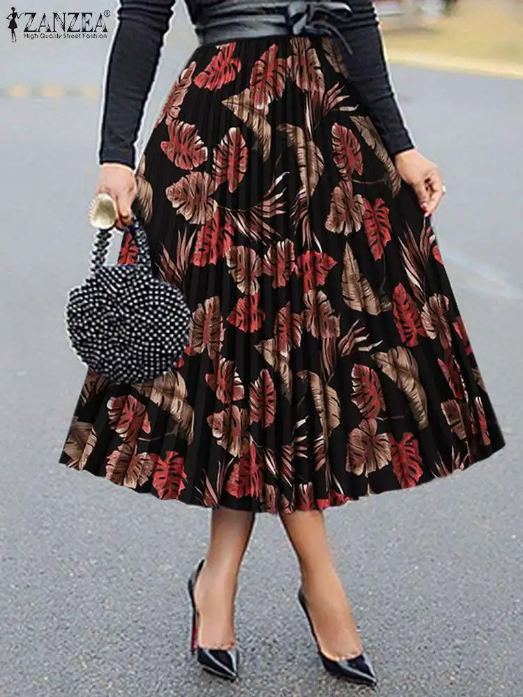 2022 Women Fashion Pleated Printed Skirt ZANZEA Bohemian Summer Sundress Oversize Casual Pleated Party Vestido A Line Robe Femme
2022 Women Fashion Pleated Printed Skirt ZANZEA Bohemian Summer Sundress Oversize Casual Pleated Party Vestido A Line Robe Femme