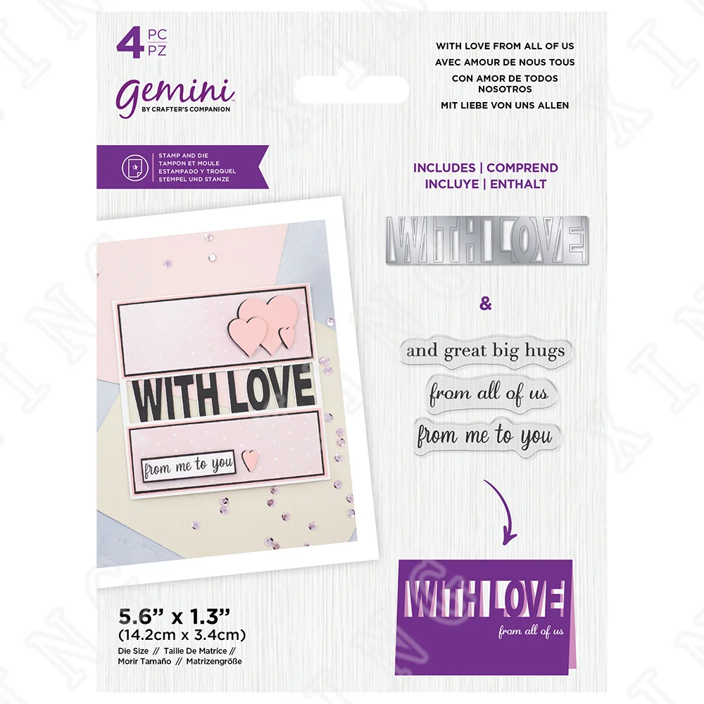 With Love from All of Us Metal Cutting Dies Silicone Stamps Scrapbooking New Make Photo Album Card Diy Paper Embossing Molds
With Love from All of Us Metal Cutting Dies Silicone Stamps Scrapbooking New Make Photo Album Card Diy Paper Embossing Molds