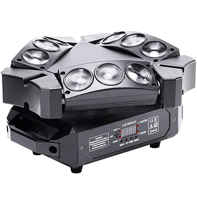 Mini 9 Head Bird Shaking Head Stage Effect светильник RGB LEDs DMX512 и Sound Active светодиодный Stage Lights
Mini 9 Head Bird Shaking Head Stage Effect светильник RGB LEDs DMX512 и Sound Active светодиодный Stage Lights