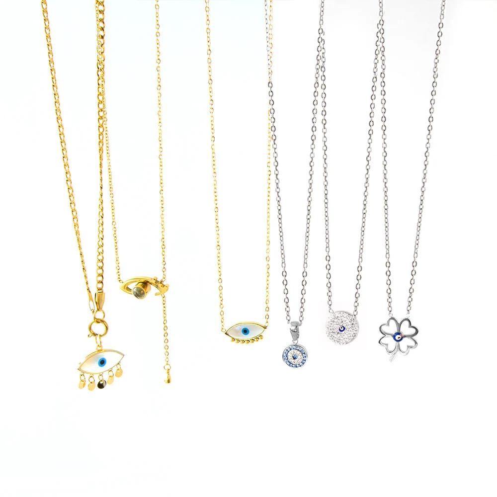 Women's Necklace evil eye necklace Four Leaf Clover Necklace collar acero inoxidable mujer Stainless steel necklace שרשרת פנינים
Women's Necklace evil eye necklace Four Leaf Clover Necklace collar acero inoxidable mujer Stainless steel necklace שרשרת פנינים