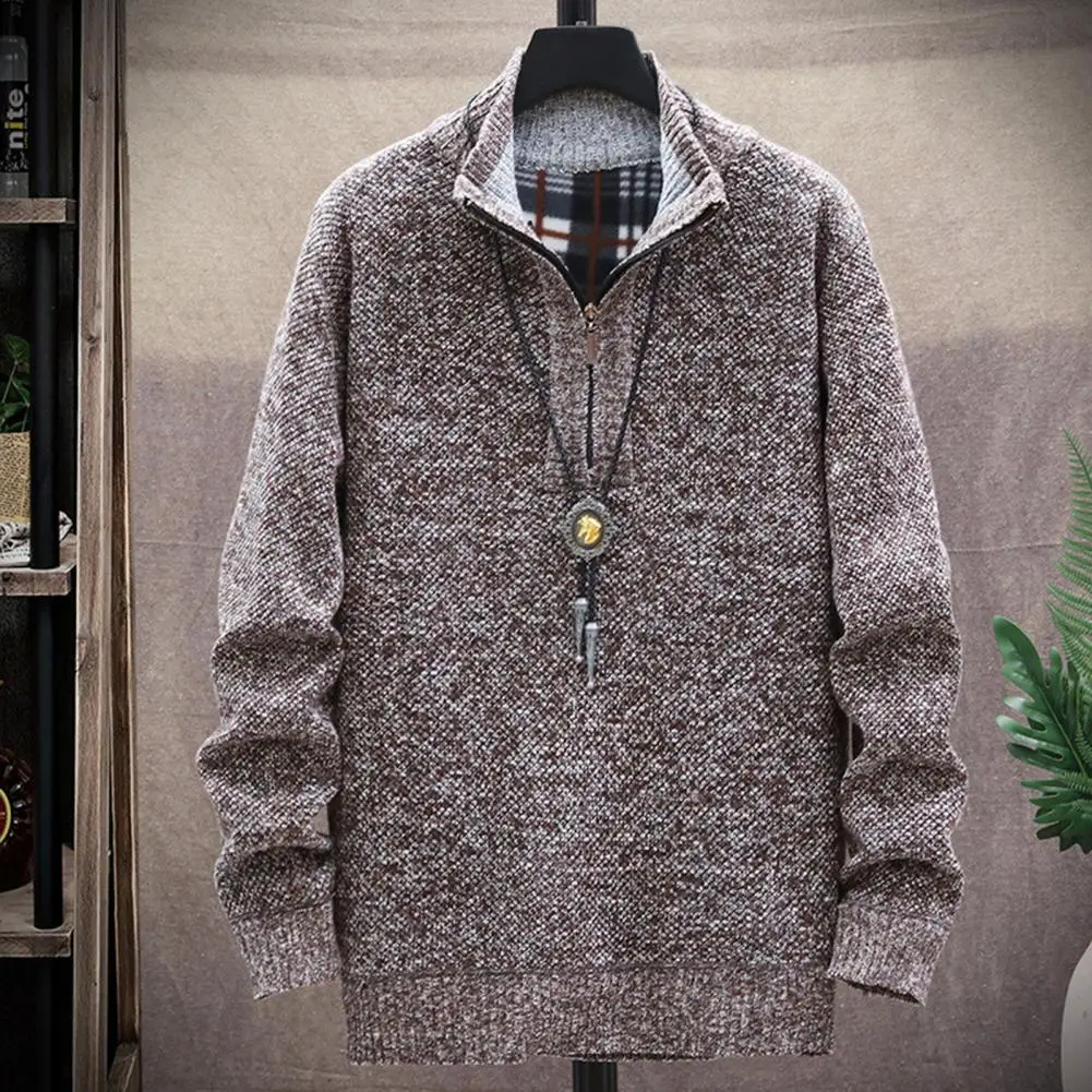 Men Winter Sweater Solid Color Zipper Long Sleeves Men Sweater Thicken High Collar Keep Pullover Casual Plush Autumn Sweater
Men Winter Sweater Solid Color Zipper Long Sleeves Men Sweater Thicken High Collar Keep Pullover Casual Plush Autumn Sweater