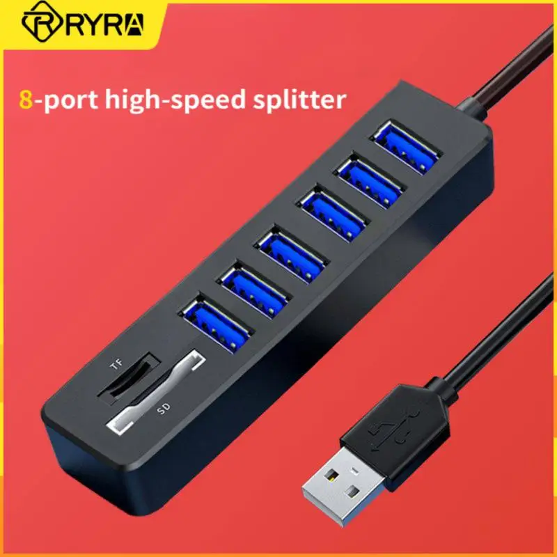 RYRA USB HUB COMBO 8-port divider TF/SD card reader computer multi-system use popular USB device for easy extension Portable HUB
RYRA USB HUB COMBO 8-port divider TF/SD card reader computer multi-system use popular USB device for easy extension Portable HUB