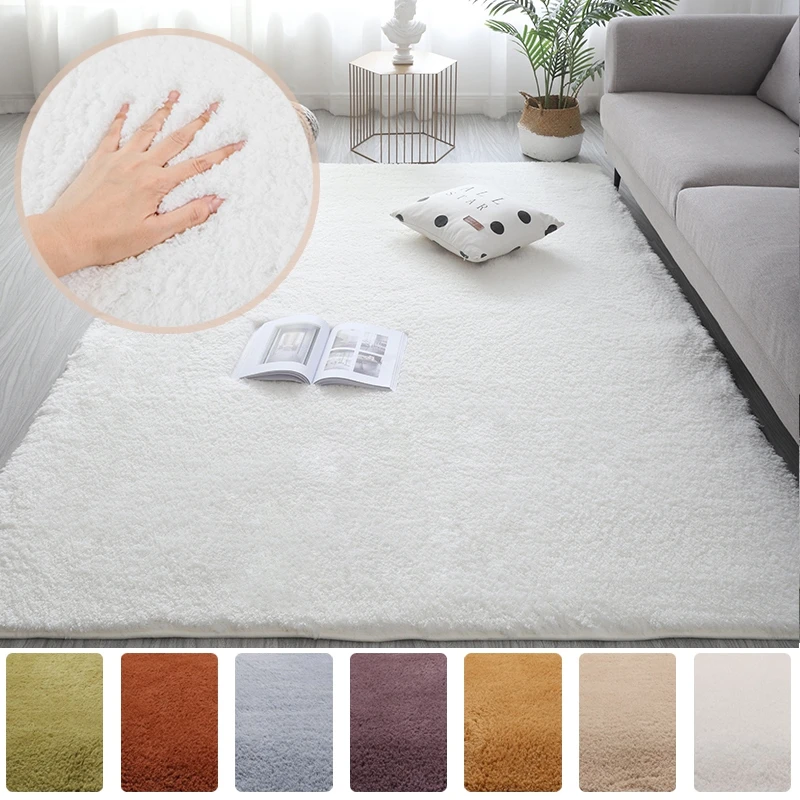 Thick Bedside Carpet Soft Plush Bedroom Rugs Living Room Sofa Tea Table Carpets Non-slip Furry Floor Mat Home Large Area Rug
Thick Bedside Carpet Soft Plush Bedroom Rugs Living Room Sofa Tea Table Carpets Non-slip Furry Floor Mat Home Large Area Rug
