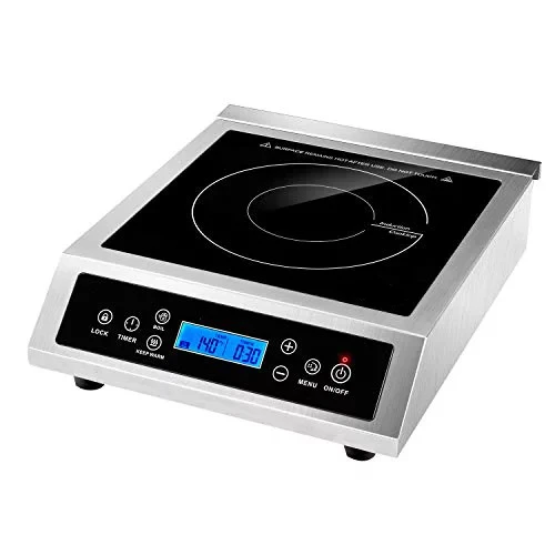 Portable Induction Cooktop, Commercial Range Countertop Burner, 1800 Watts Induction Burner with Sensor Touch and LCD Screen, P9
Portable Induction Cooktop, Commercial Range Countertop Burner, 1800 Watts Induction Burner with Sensor Touch and LCD Screen, P9