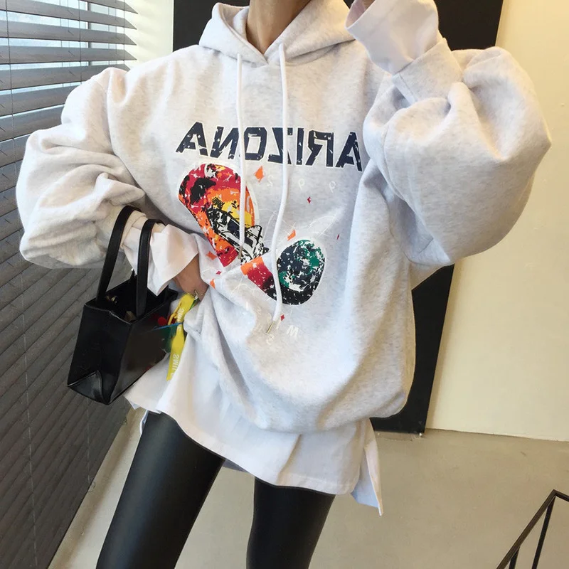 Korean Chic Autumn And Winter Leisure Lazy Wind Drawstring Hooded Letter Printed Loose Bubble Sleeve Head Sweater Women
Korean Chic Autumn And Winter Leisure Lazy Wind Drawstring Hooded Letter Printed Loose Bubble Sleeve Head Sweater Women