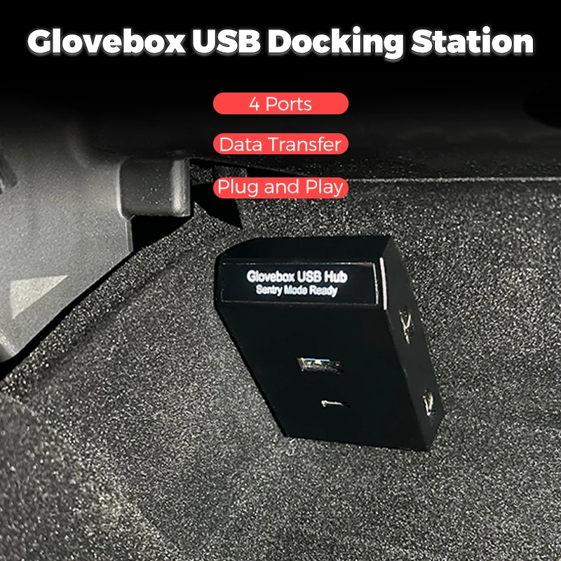 Futhope Glovebox usb-хаб порты для Tesla Model 3 модель Y 2021-2023 цифровой дисплей разветвитель