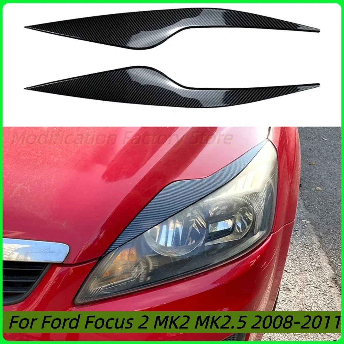 Пара накладок на брови передних фар для Ford Focus 2 MK2 MK2.5 2008-2011, карбоновый вид/глянцевый черный
Пара накладок на брови передних фар для Ford Focus 2 MK2 MK2.5 2008-2011, карбоновый вид/глянцевый черный
