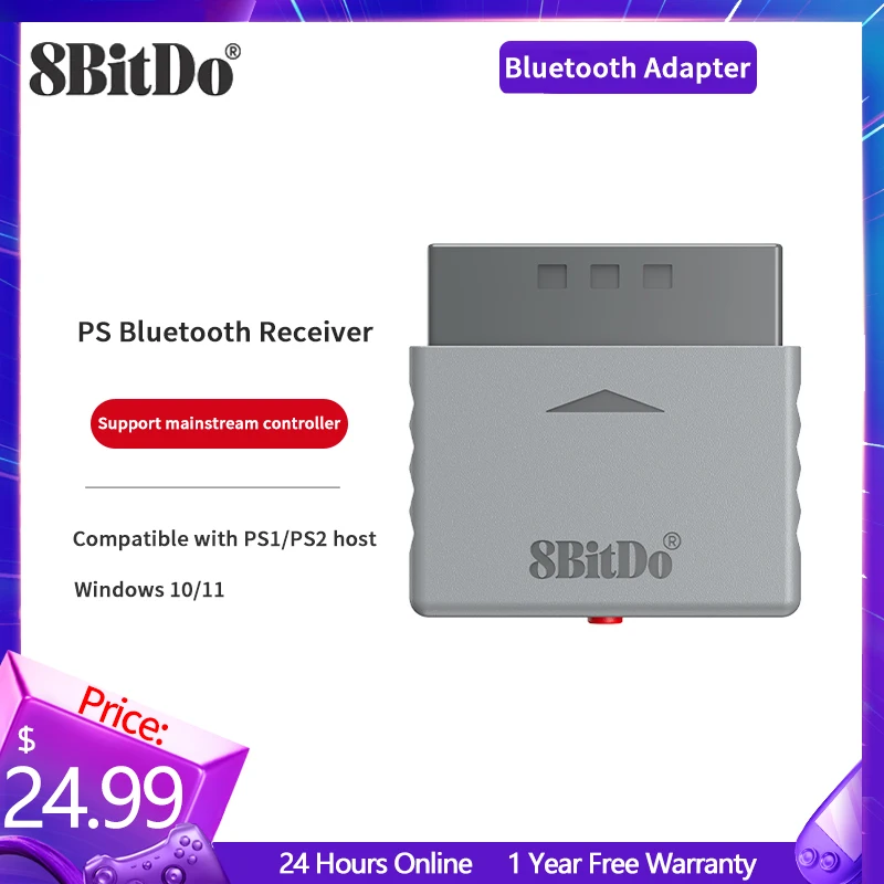 8Bitdo Retro Receiver For PS1/PS2/Windows Compatible For Xbox Series/Xbox One/Switch Pro/PS5/PS4 Controller
8Bitdo Retro Receiver For PS1/PS2/Windows Compatible For Xbox Series/Xbox One/Switch Pro/PS5/PS4 Controller