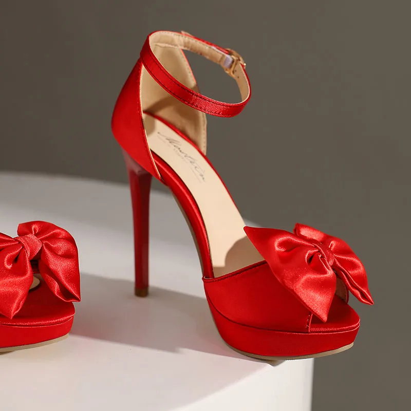 Plus Size 50 Shoes Sandals Women 2022 Summer New Fashion Satin Ankle Wrap Peep Toe Butterfly Knot Wedding Thin Super High Heels
Plus Size 50 Shoes Sandals Women 2022 Summer New Fashion Satin Ankle Wrap Peep Toe Butterfly Knot Wedding Thin Super High Heels