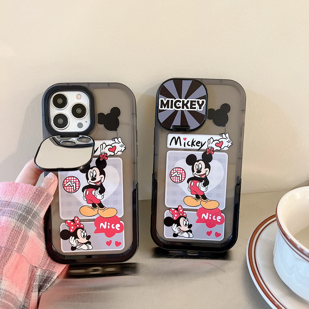 Disney Mickey Minnie Camera Dustproof with makeup mirror holder Phone Case For Iphone 11 12 13 Pro Max X Xs Xr Transparent Cover
Disney Mickey Minnie Camera Dustproof with makeup mirror holder Phone Case For Iphone 11 12 13 Pro Max X Xs Xr Transparent Cover