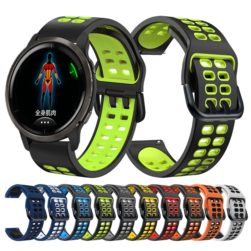 Sport Soft Silicone Double buckle Strap for Garmin Venu 2 Strap for Garmin Vivoactive 4 & Active Bracelet Replacement Watchbands
Sport Soft Silicone Double buckle Strap for Garmin Venu 2 Strap for Garmin Vivoactive 4 & Active Bracelet Replacement Watchbands