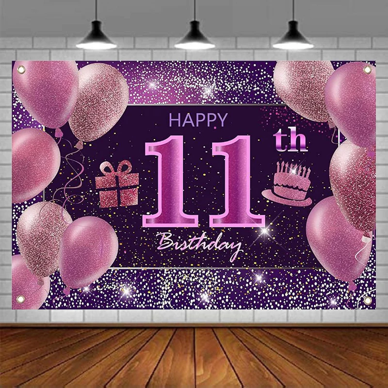Фон для фотосъемки с надписью «Happy 11» на день рождения, баннер, розовые воздушные шары, украшения для девочек и женщин, фон для вечеринки, плакат
Фон для фотосъемки с надписью «Happy 11» на день рождения, баннер, розовые воздушные шары, украшения для девочек и женщин, фон для вечеринки, плакат