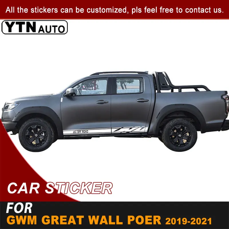 4x4 Off Road Word Stripe Side Door Body Skirt Decals For GWM Cannon Ute Great Wall Poer 2019 2020 2021 Graphic Vinyl Car Sticker
4x4 Off Road Word Stripe Side Door Body Skirt Decals For GWM Cannon Ute Great Wall Poer 2019 2020 2021 Graphic Vinyl Car Sticker